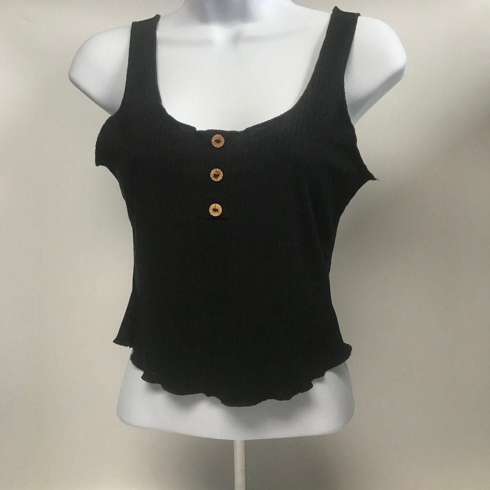 Shein Sleeveless Button Accent Tank Top Size Small